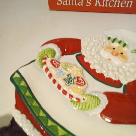 Fritz And Floyd Santa's Kitchen Canape Plate Christmas Cookies Holiday - Picture 5 of 13